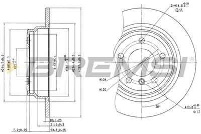 CD6835S BREMSI Тормозной диск