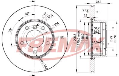 BD4839 FREMAX Тормозной диск