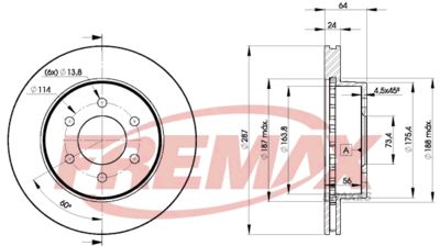 BD9208 FREMAX Тормозной диск