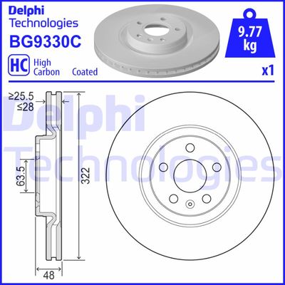 BG9330C DELPHI Тормозной диск