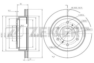 BS5471 ZEKKERT Тормозной диск