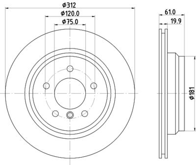 8DD355106791 HELLA PAGID Тормозной диск