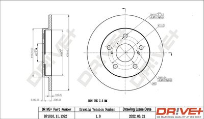 DP1010111392 Dr!ve+ Тормозной диск