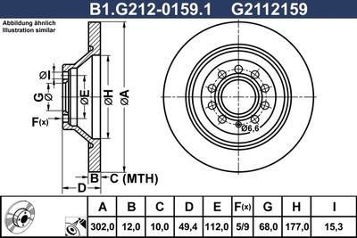 B1G21201591 GALFER Тормозной диск
