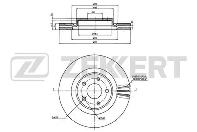 BS6018 ZEKKERT Тормозной диск