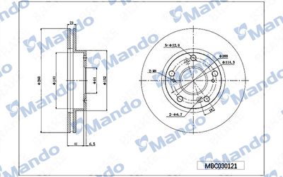 MBC030121 MANDO Тормозной диск