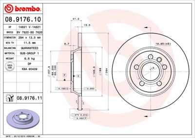 08917611 BREMBO Тормозной диск