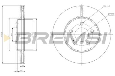 CD8357V BREMSI Тормозной диск