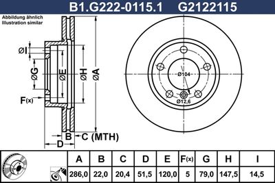 B1G22201151 GALFER Тормозной диск