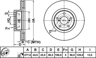 FR0120V FIT Тормозной диск