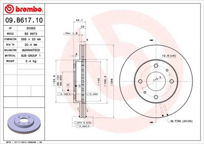 BS8973 BRECO Тормозной диск