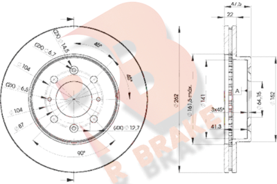 78RBD20830 R BRAKE Тормозной диск