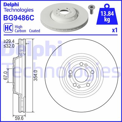 BG9486C DELPHI Тормозной диск