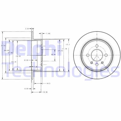 BG2202 DELPHI Тормозной диск