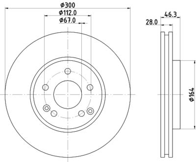 8DD355107501 HELLA Тормозной диск