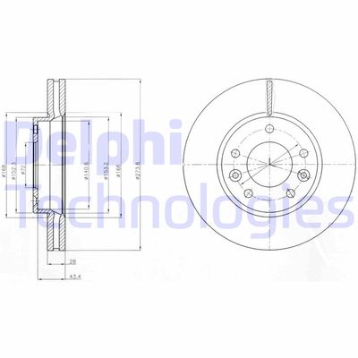 BG4261 DELPHI Тормозной диск