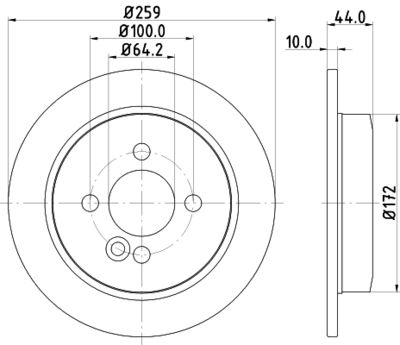 8DD355115261 HELLA Тормозной диск