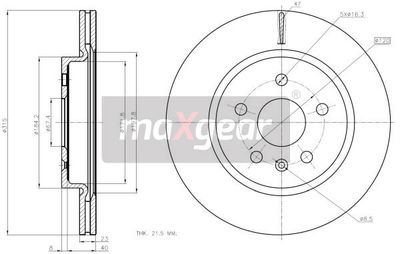 192368MAX MAXGEAR Тормозной диск