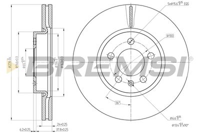 CD8664V BREMSI Тормозной диск