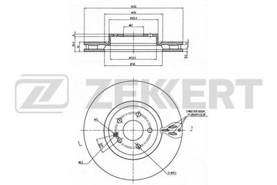 BS6348 ZEKKERT Тормозной диск