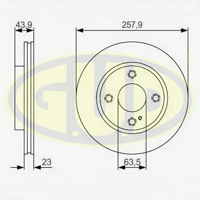 GDB123113 G.U.D. Тормозной диск