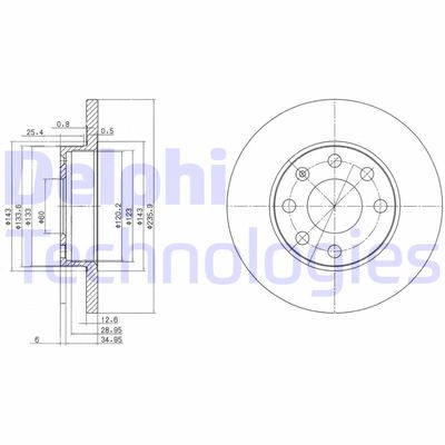 BG2148 DELPHI Тормозной диск