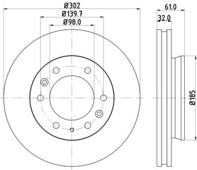 8DD355119211 HELLA Тормозной диск