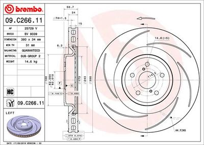 09C26611 BREMBO Тормозной диск