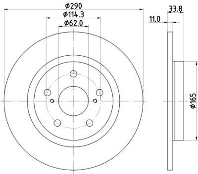 MDC2169 MINTEX Тормозной диск