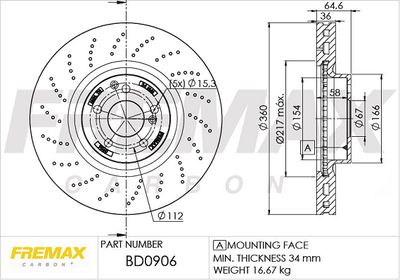 BD0906 FREMAX Тормозной диск