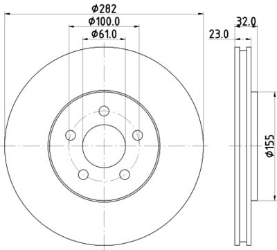 8DD355120621 HELLA Тормозной диск