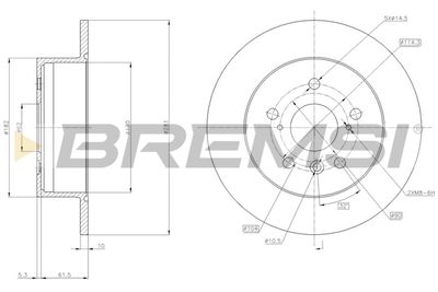 CD7980S BREMSI Тормозной диск