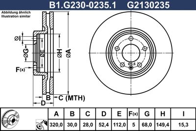B1G23002351 GALFER Тормозной диск
