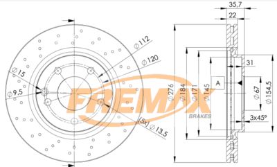 BD0115 FREMAX Тормозной диск