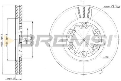 CD7398V BREMSI Тормозной диск