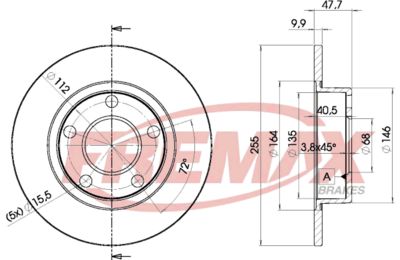 BD4062 FREMAX Тормозной диск