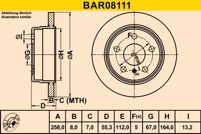 BAR08111 BARUM Тормозной диск