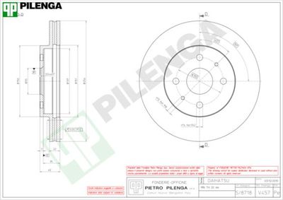 V457 PILENGA Тормозной диск