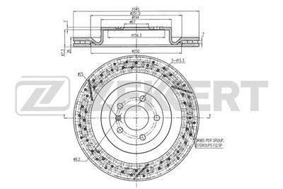 BS6350 ZEKKERT Тормозной диск