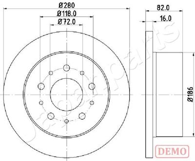 DP0216C JAPANPARTS Тормозной диск