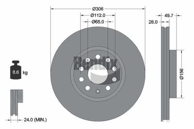 BDS2277HC BENDIX Braking Тормозной диск