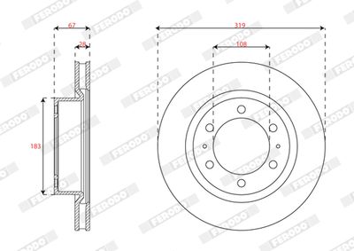 DDF3082C FERODO Тормозной диск