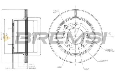 CD7543V BREMSI Тормозной диск