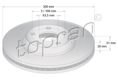 304952 TOPRAN Тормозной диск