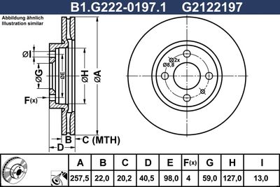B1G22201971 GALFER Тормозной диск