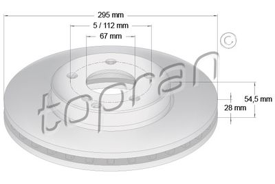 401052 TOPRAN Тормозной диск