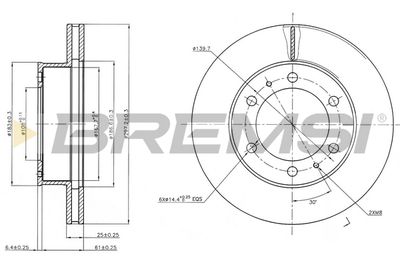 CD7783V BREMSI Тормозной диск