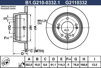 B1G21003321 GALFER Тормозной диск