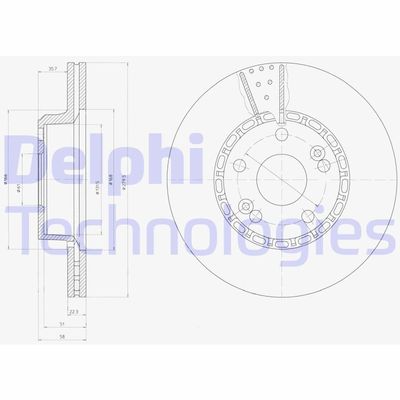 BG2449 DELPHI Тормозной диск