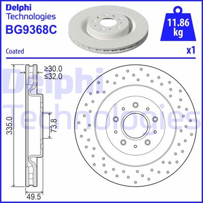 BG9368C DELPHI Тормозной диск